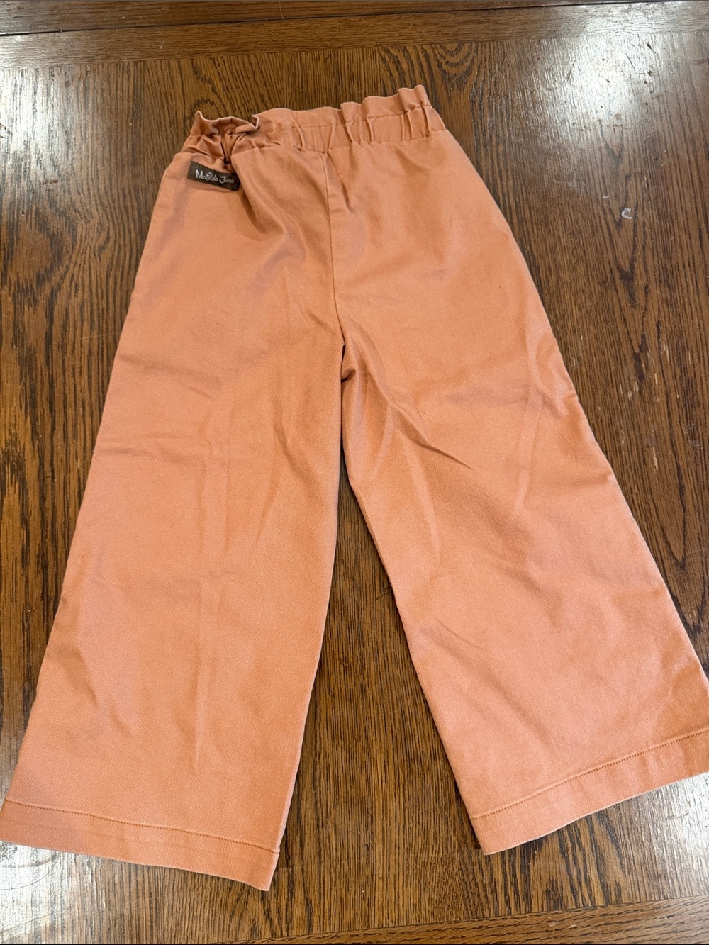 Matilda Jane Khaki Wide-Leg Pants with Multicolor Button Accents • pockets • 4 - Picture 6 of 7